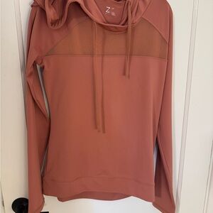 Zella Women's Dusty Pink Mesh Hoodie